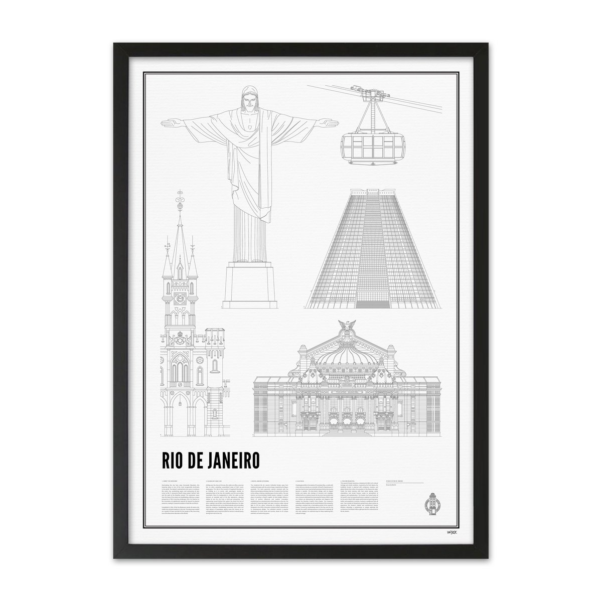 Poster von Iconics of Rio de Janeiro | WIJCK.